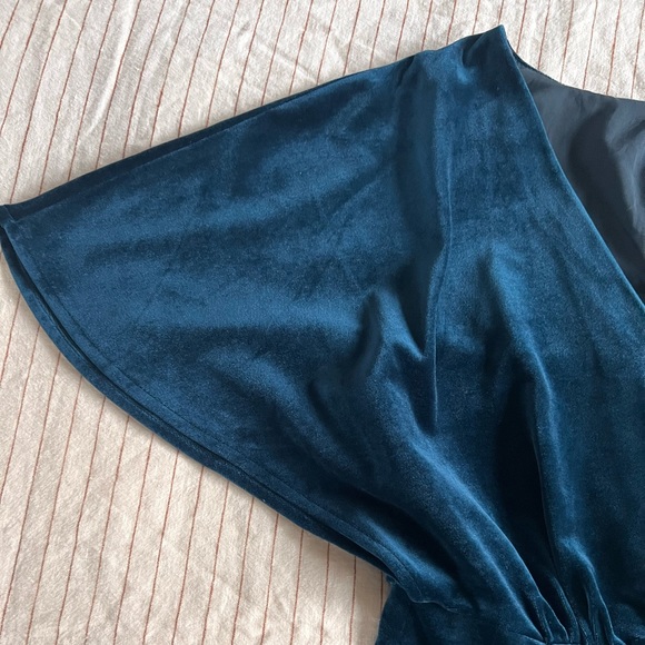 Sapphire Blue Velvet Jumpsuit from Anthropologie - Picture 4 of 7